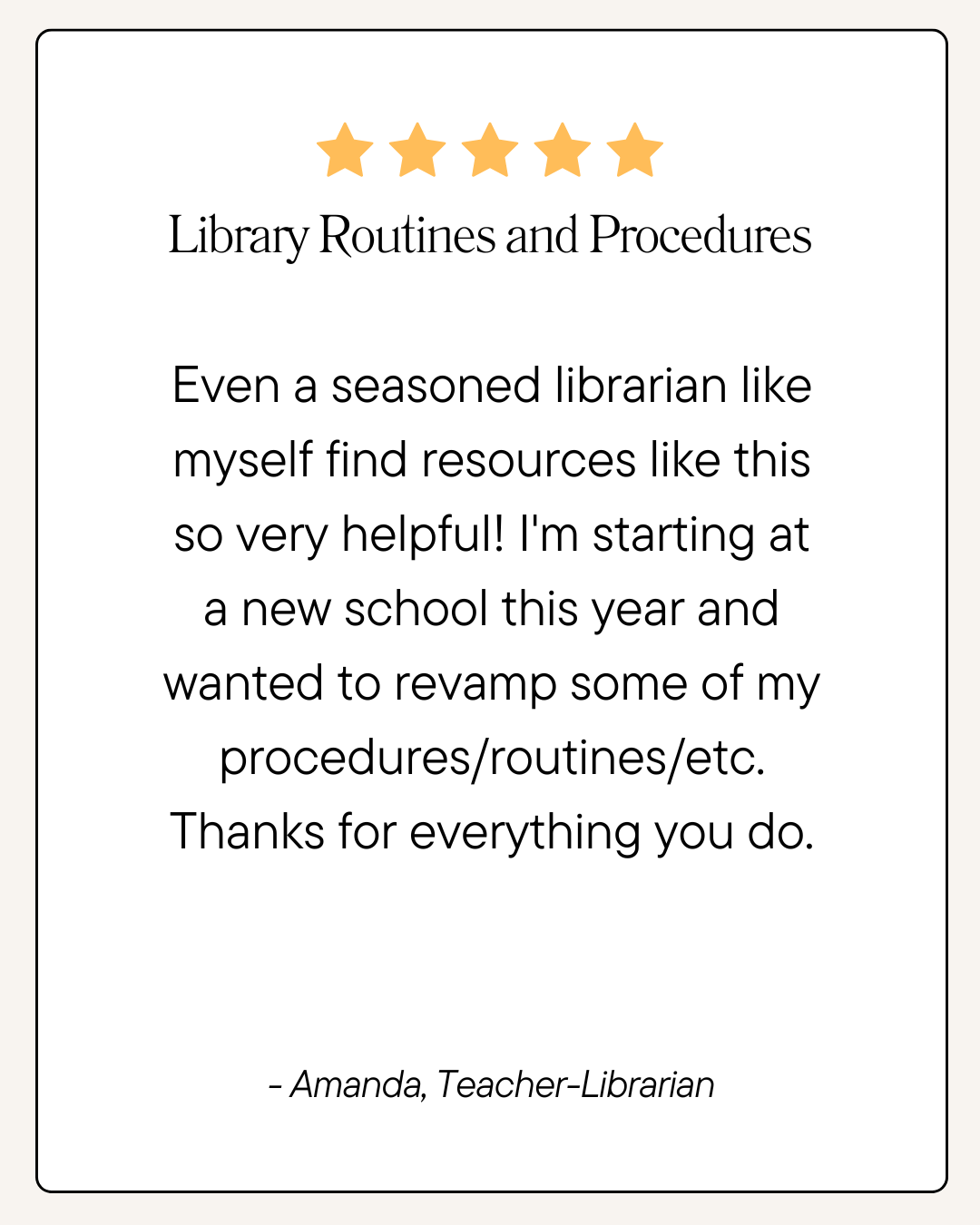 17 Library Tips Library routines testimonial