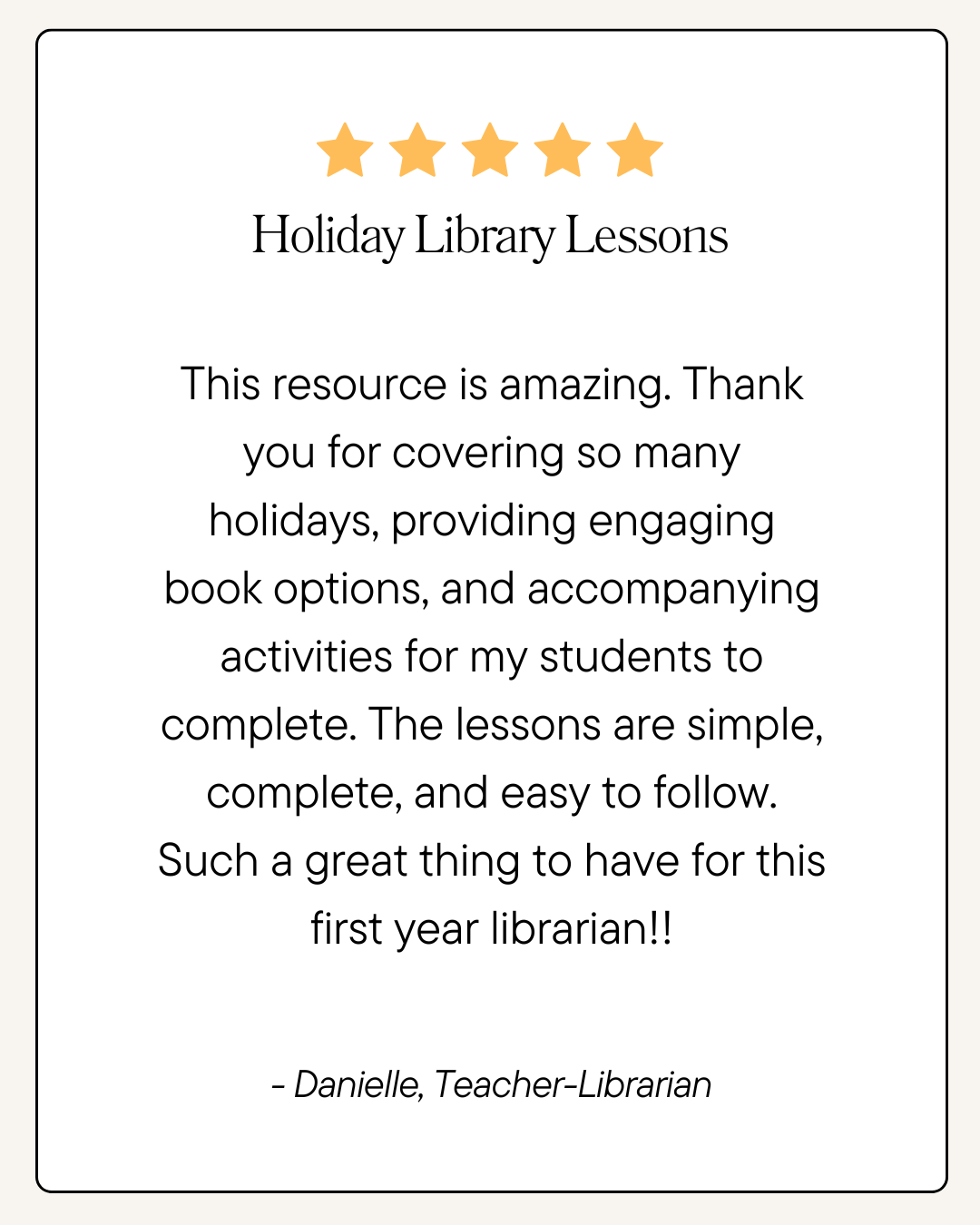 22 elementary library lessons holiday activities testimonial